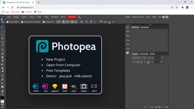 How to USE PHOTOSHOP Online Without Downloading | Best Online Alternative for Photoshop - srijan Ad смотреть онлайн