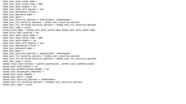 Postfix error, SASL authentication failed; cannot authenticate to server, no mechanism available смотреть онлайн