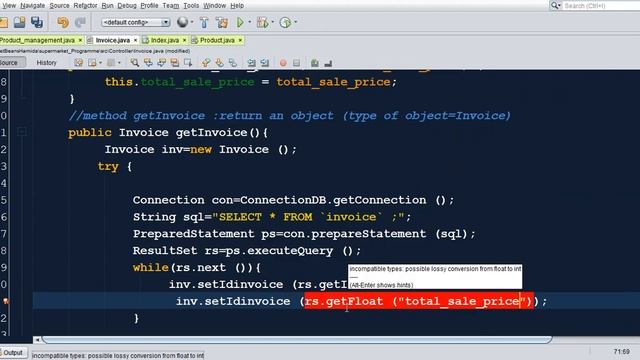 Method get Invoice Java Swing смотреть онлайн