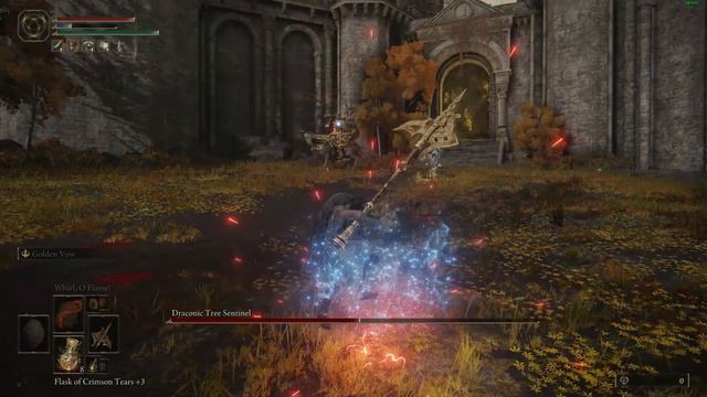 Elden Ring - Draconic Tree Sentinel Boss - LVL 35 - HOW TO DODGE LIGHTNING ATTACK EVERY TIME смотреть онлайн