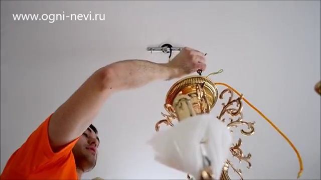Установка люстры на потолок смотреть онлайн