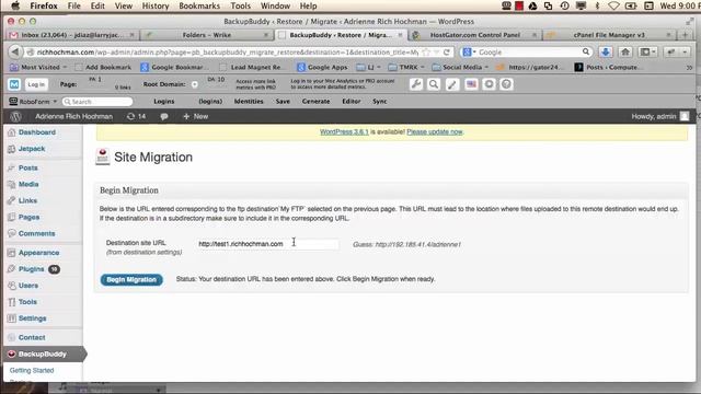 How do you move a Wordpress site from one location to another using BackupBuddy? смотреть онлайн