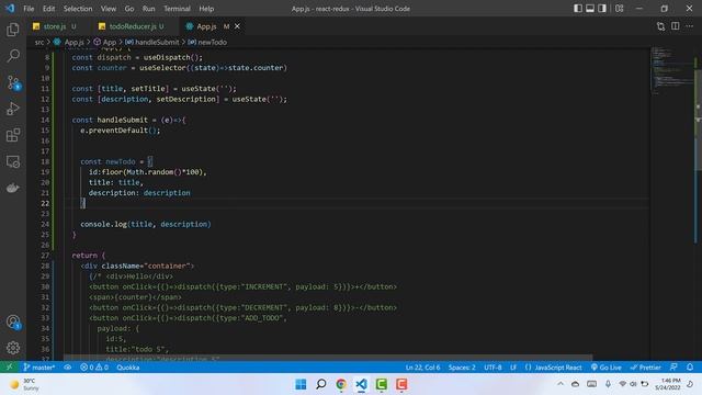 Simple Todo App Using Redux (Part-4) | Saving form data to redux store смотреть онлайн