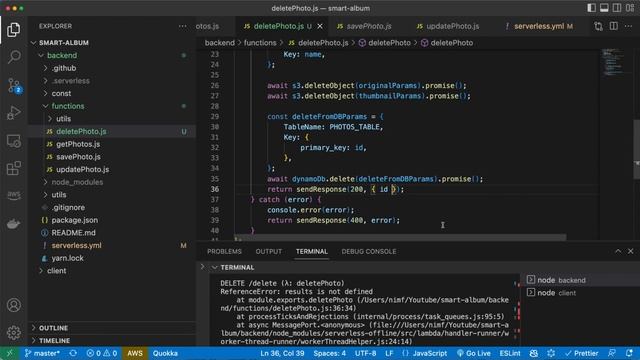 Delete item from DynamoDB and S3 - AWS Serverless tutorial смотреть онлайн