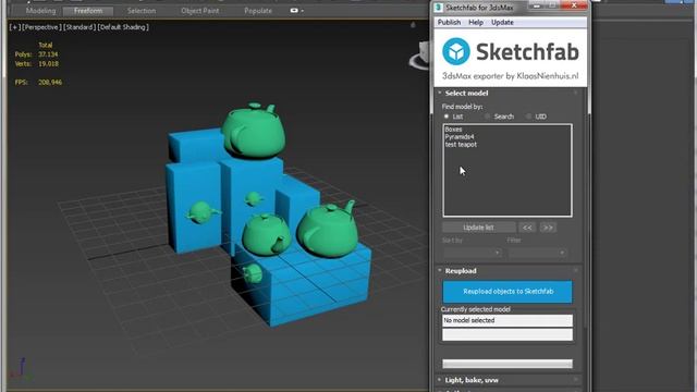 Sketchfab exporter tutorial, re-upload scenes смотреть онлайн