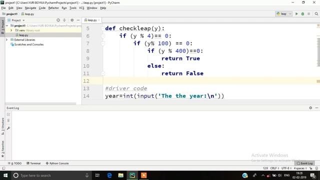 Python Tutorial | Lesson 18 | Program to find entered Year is Leap or not in Python(HINDI). смотреть онлайн