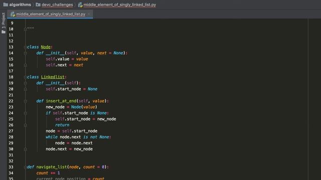 How to find the middle element of a singly linked list in one pass. смотреть онлайн