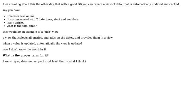 Databases: What is the correct name for "rich" views? (2 Solutions!!) смотреть онлайн