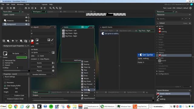 Game Maker Studio 2 Walking Animation, CrazyTalk Animator 3 - DnD - drag and drop tutorial смотреть онлайн