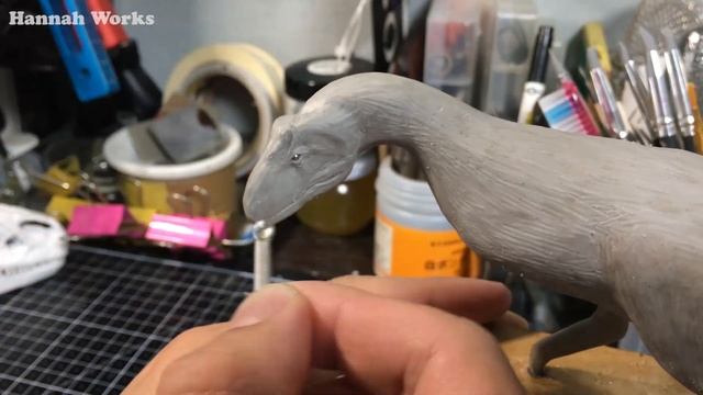 Sculpting Allosaurus Fragilis With Sculpey Polymer Clay 알로사우루스 프라길리스 만들기 #Sculpting_Hannah