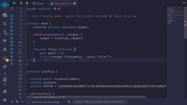 Ethernaut 03 - Coin Flip смотреть онлайн