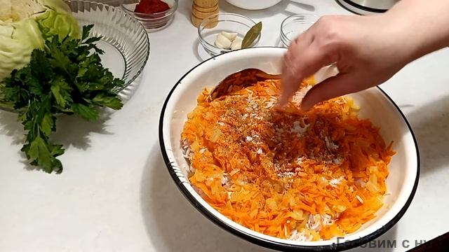 Голубцы с куриным филе