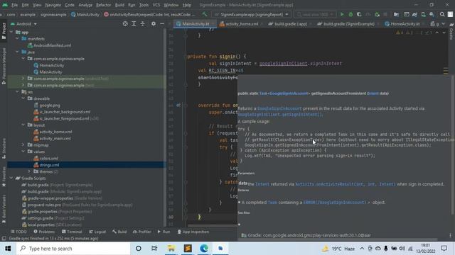 Firebase google Sign in Authentication in KOTLIN смотреть онлайн