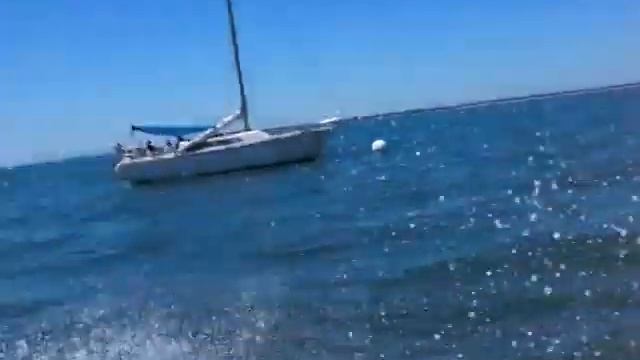 FRONT DE MER AVEC LA DUNE DU PYLA ET ARCACHON .... VUE DE LA MER смотреть онлайн
