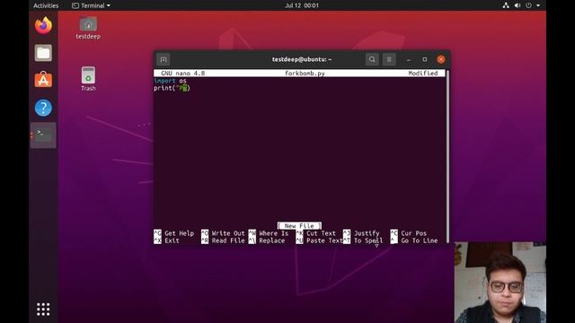 Weird Python ? | Creating fork bomb ?? in Python & Bash | By Subhodeep Sarkar смотреть онлайн