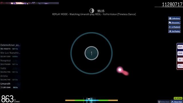 REOL - YoiYoi Kokon [Timeless Dance] 98.83% FC | osu! смотреть онлайн