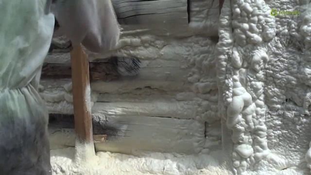 Бревенчатый дом в Москве. Утепление фасада смотреть онлайн