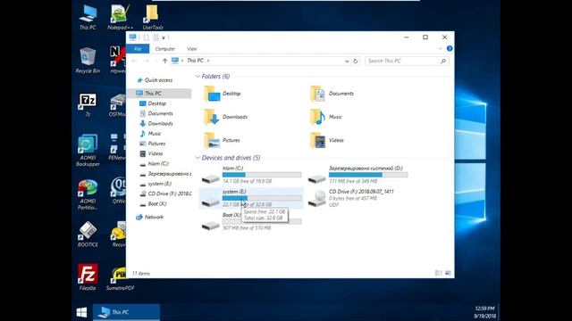 AOMEI Partition Assistant. Как пользоваться. TestDisk. Восстановление удалённого раздела. смотреть онлайн