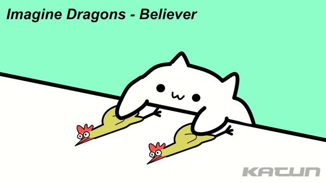 Bongo Cat plays "Imagine Dragons - Believer" ft. Toy Chicken смотреть онлайн