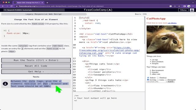 Change the Font Size of an Element смотреть онлайн