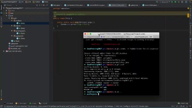 Java & Full Stack Training - session 4 (creating git repository + Java object orientation) смотреть онлайн