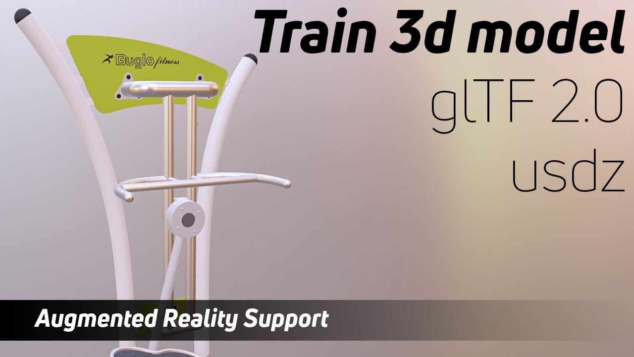 AR GLTF USDZ Модель тренажера для дополненной реальности