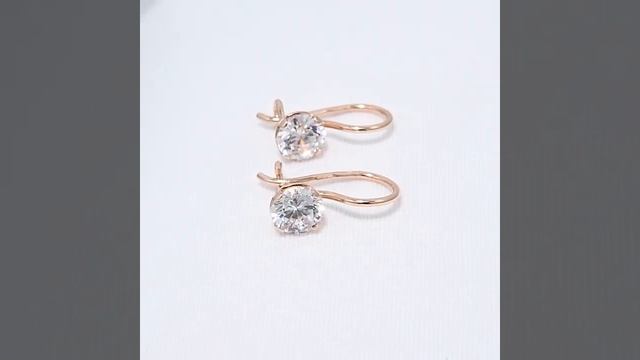 Серьги с крупными фианитами 026230 смотреть онлайн