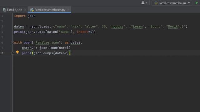 JSON in Python: Einfachen Familienstammbaum erstellen смотреть онлайн