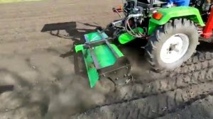 Работа почвофрезой на китайском мототракторе Батыр пф18