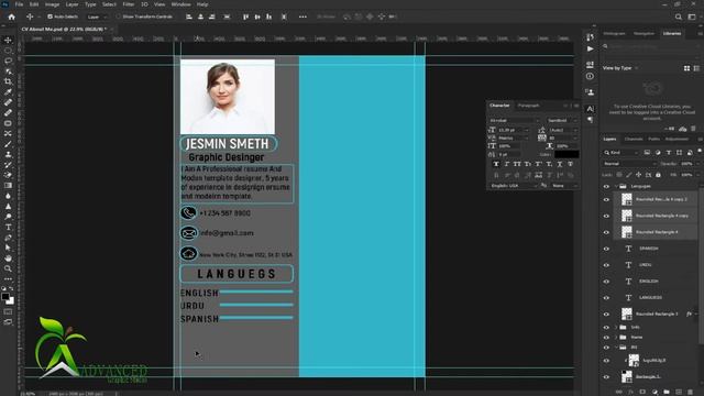 Professional CV Design In Adobe Photoshop 2020 - New Tutorial 2021 смотреть онлайн