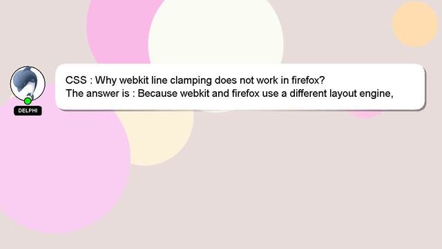 CSS : Why webkit line clamping does not work in firefox? смотреть онлайн