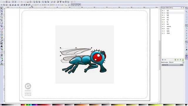 Inkscape Tutorial - Game Art and Asset Creation - Animate the Wing Motion of a Flying Insect смотреть онлайн