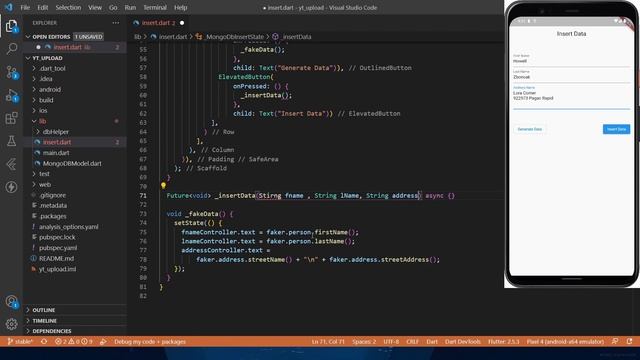 Insert Data into MongoDB - Flutter смотреть онлайн