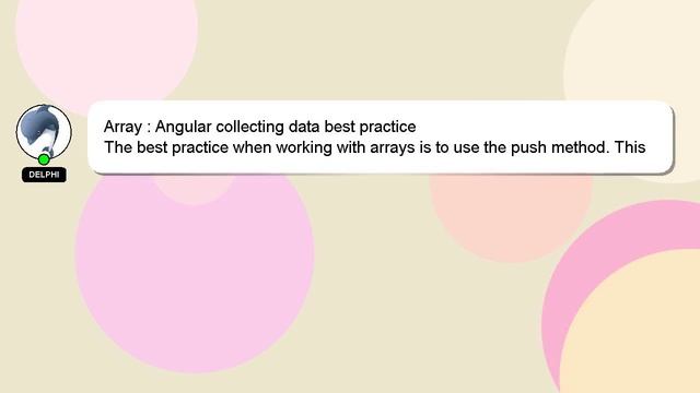 Array : Angular collecting data best practice смотреть онлайн