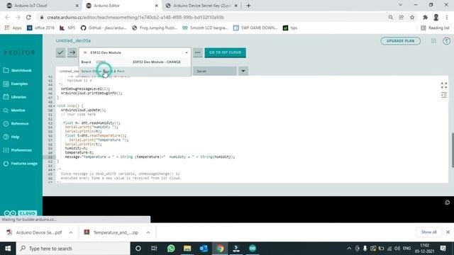 Arduino IOT Cloud with ESP32 & DHT11 || Arduino IoT Cloud and ESP32 with DHT11 Temperature monitor смотреть онлайн