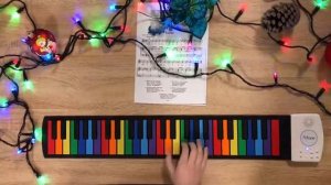 Как играть " В лесу родилась елочка". Радужное пианино FATONE (Фатон)