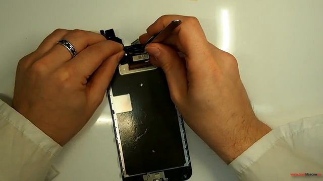 Замена фронтальной камеры с датчиком приближения на iPhone 6S Plus, разборка, ремонт айфона 6S+ смотреть онлайн