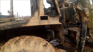 Работа на выезде, ремонт поворотной колонны гидроманипулятора.