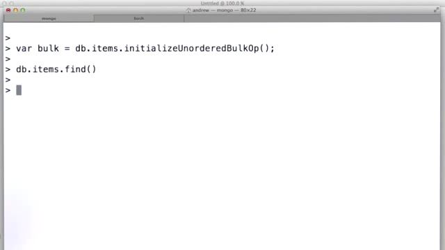 MongoDB Bulk Operations смотреть онлайн