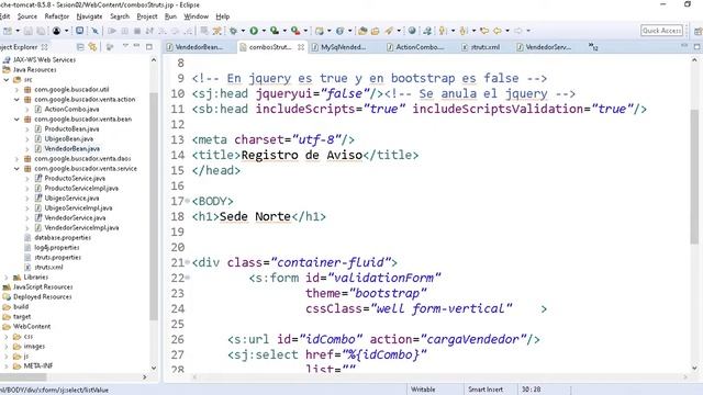 02 Cómo cargar un select con datos tipo JSON en Struts смотреть онлайн