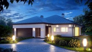 Одноэтажный дом с гаражом: проекты красивых коттеджей под ключ с одним и двумя гаражами, фото