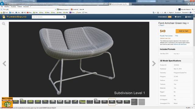 Iray + 3ds max Fjord Armchair Green смотреть онлайн
