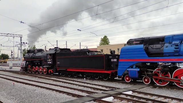 Ретро-локомотивы на ходу(4), Балтийский вокзал: паровозы ЛВ, П36, г.СПб, 19.08.2023г. (4K UHD) смотреть онлайн