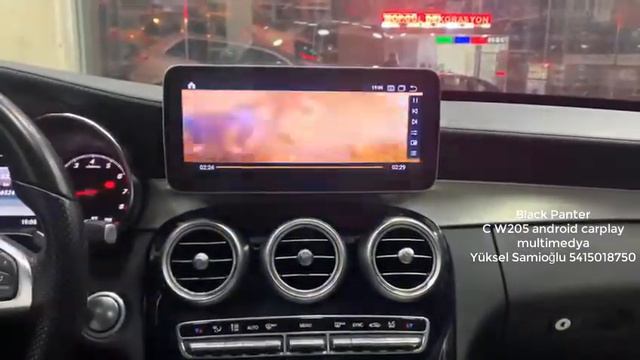 mercedes benz c w205 android multimedya navigasyon carplay dabıl ekran смотреть онлайн