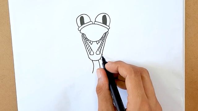 How to DRAW CHARACTER of RAINBOW FRIENDS - ORANGE - ROBLOX DRAWING смотреть онлайн