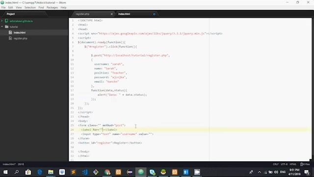 Tutorial on AJAX POST Method смотреть онлайн