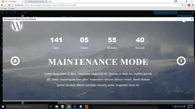 maintenance mode Page plugin installation on Wordpress смотреть онлайн