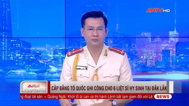 Vụ tấn công UBND xã ở Đắk Lắk: Cấp Bằng "Tổ quốc ghi công" đối với 6 liệt sĩ hy sinh | ANTV смотреть онлайн