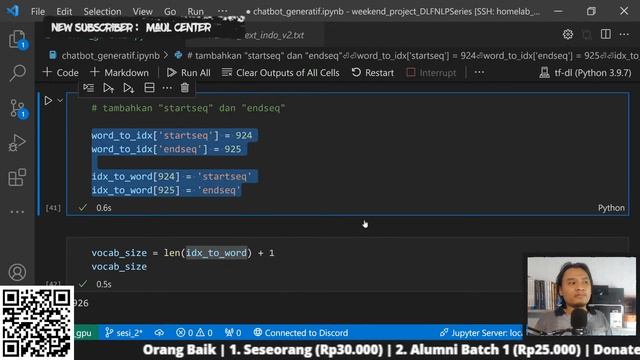 [LIVE] Weekend Project : Membuat Chatbot Generatif dengan Tensorflow смотреть онлайн
