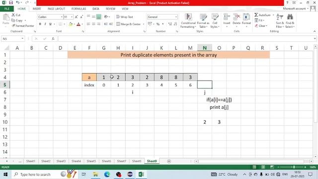 Print Duplicate Element Present In Array In Java смотреть онлайн